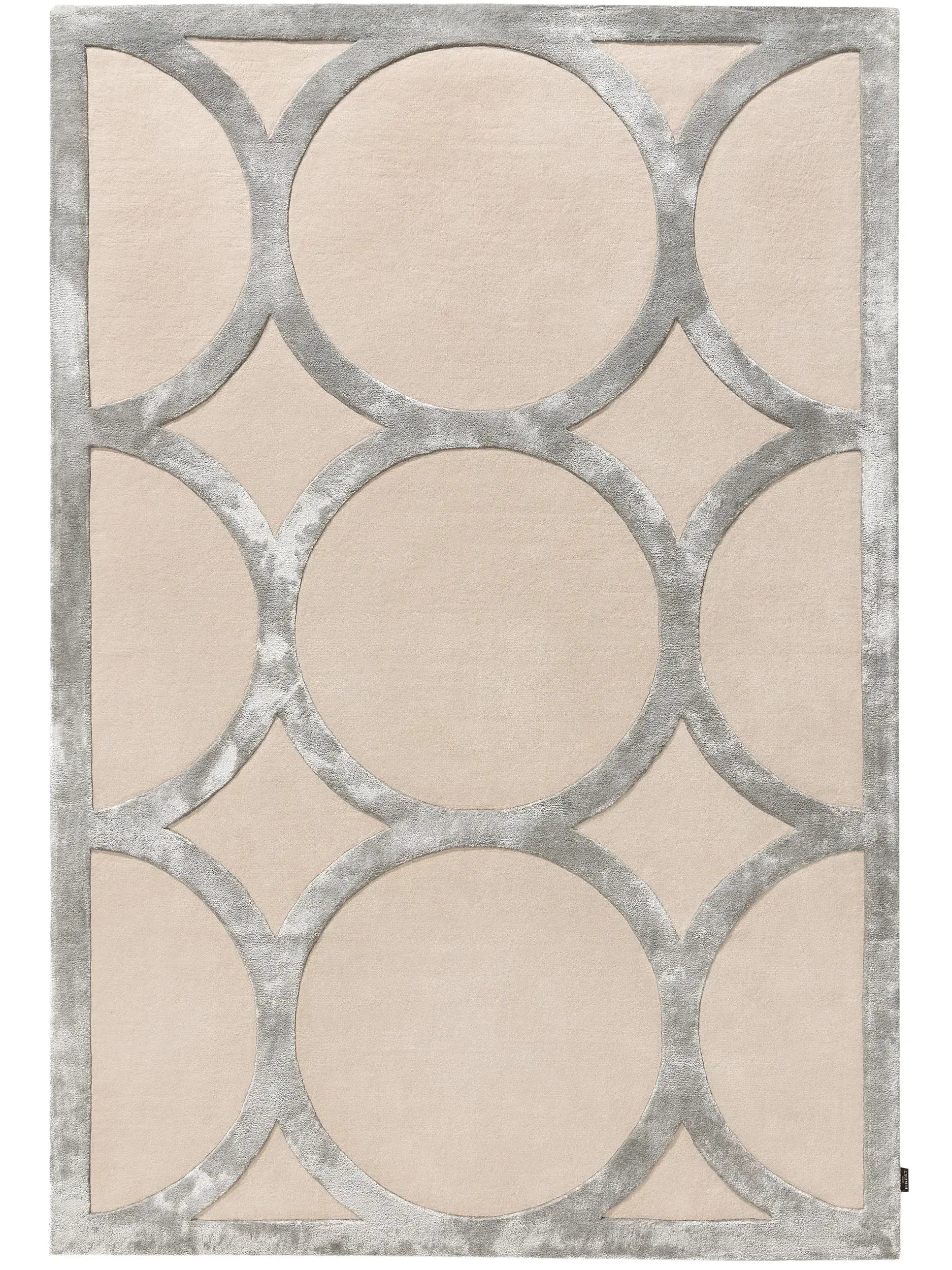Halo Grid Designer Silk Rug