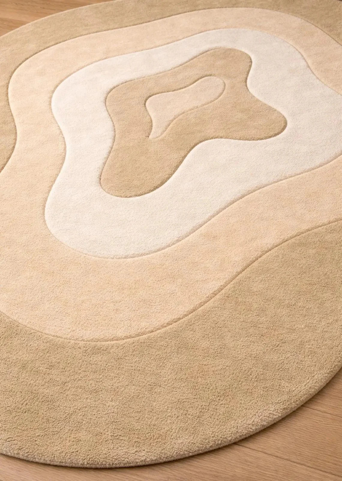 Desert Dune Contour Wool Rug
