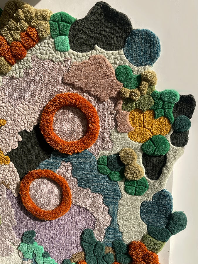 Tropical Paradise Multicolor Irregular Rug