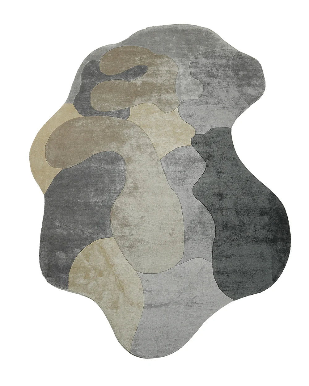 Stone Grey Handmade Designer Wool Rug