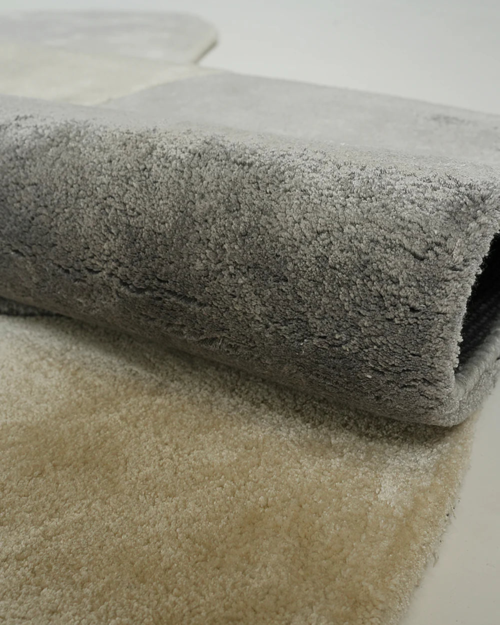 Stone Grey Handmade Designer Wool Rug