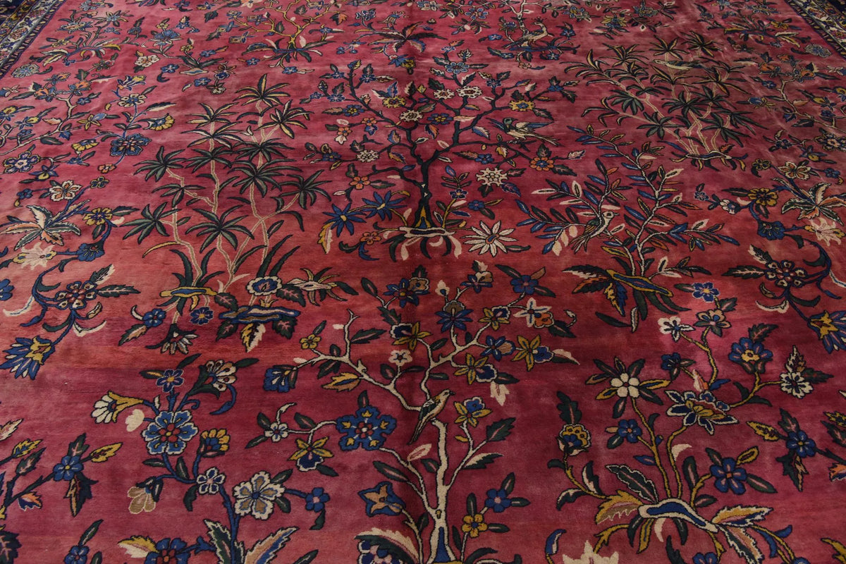 Hand-Knotted Royal Paradise Garden Wool Rug