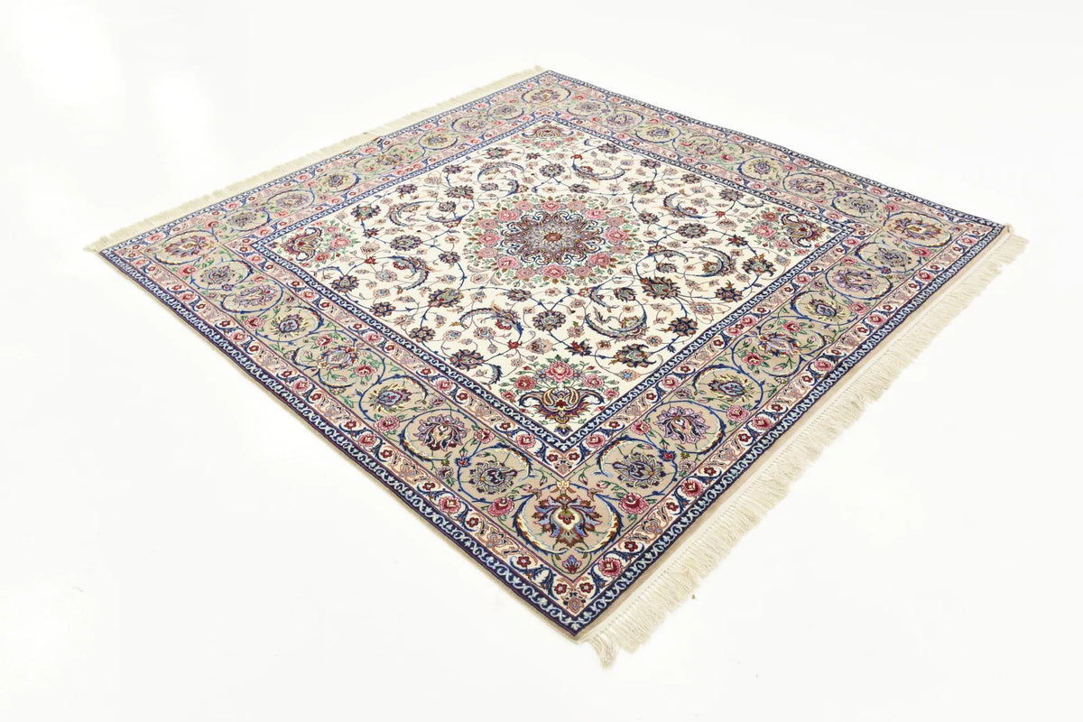 Signature Isfahan Ivory Rosette Wool Rug