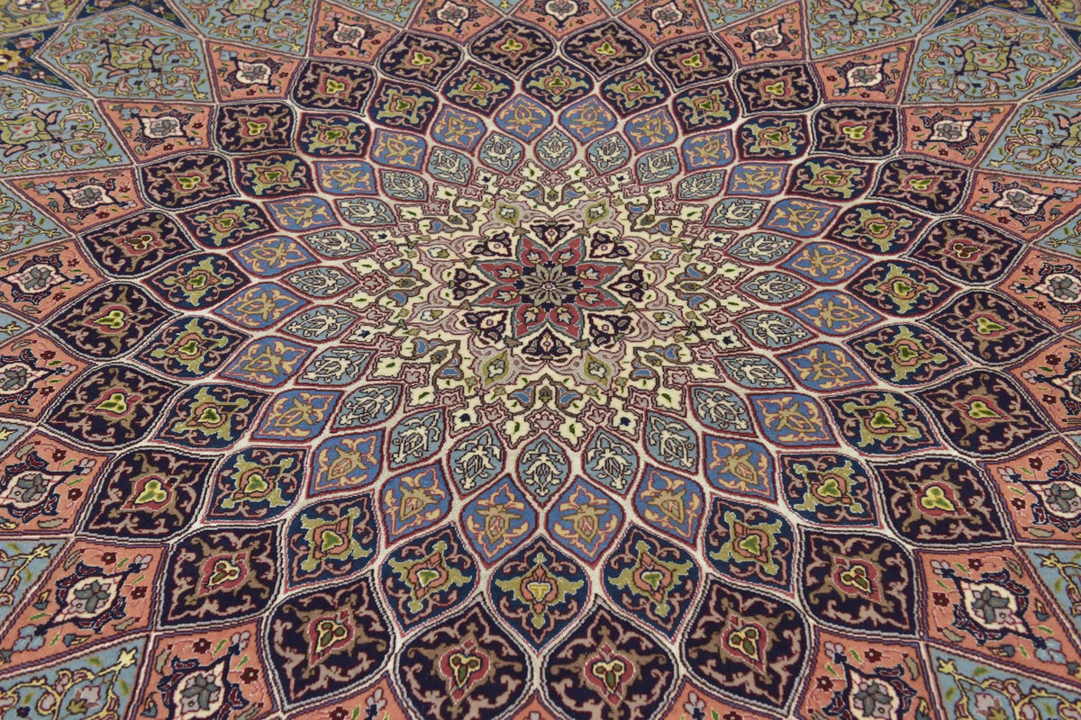 Hand-Knotted Grand Kaleidoscope Ochre Wool Rug
