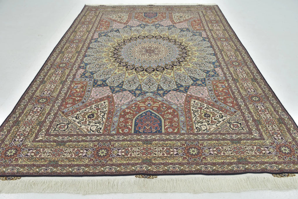 Celestial Tabriz Sunburst Fine Wool Rug