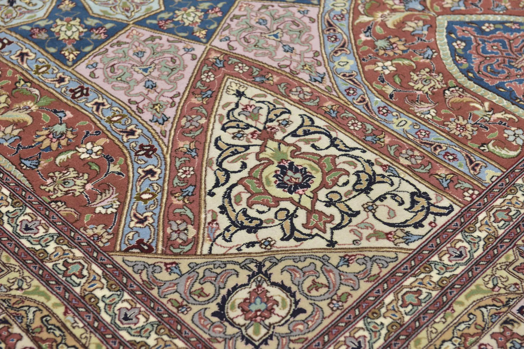 Celestial Tabriz Sunburst Fine Wool Rug