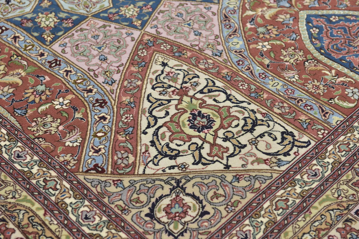 Celestial Tabriz Sunburst Fine Wool Rug