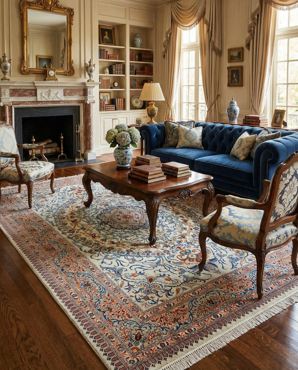 The Aurelia Dynasty  Antique Arabesque Medallion Area Rug