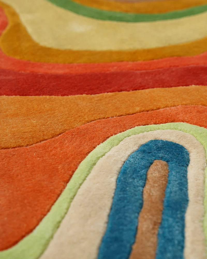 Elysian Topographic Contour Wool Rug