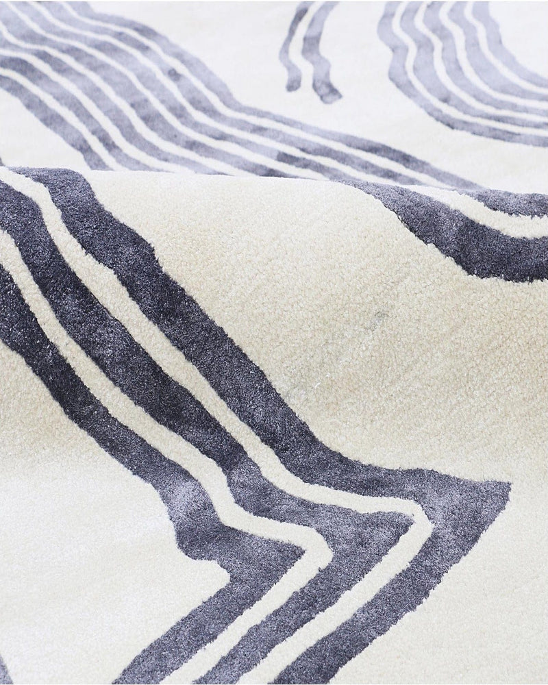 Ethereal Contour Silk Designer Rug