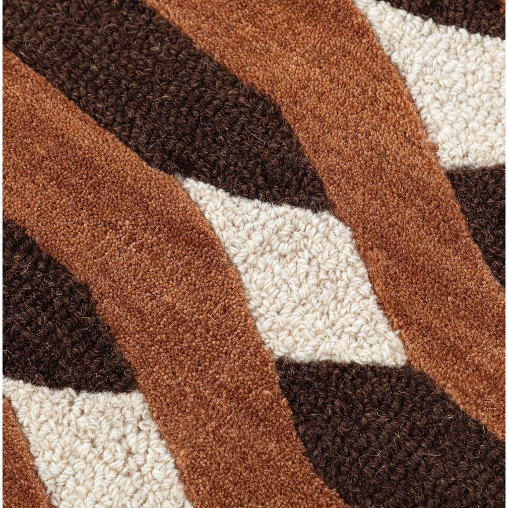 Espresso Wave Wool Rug