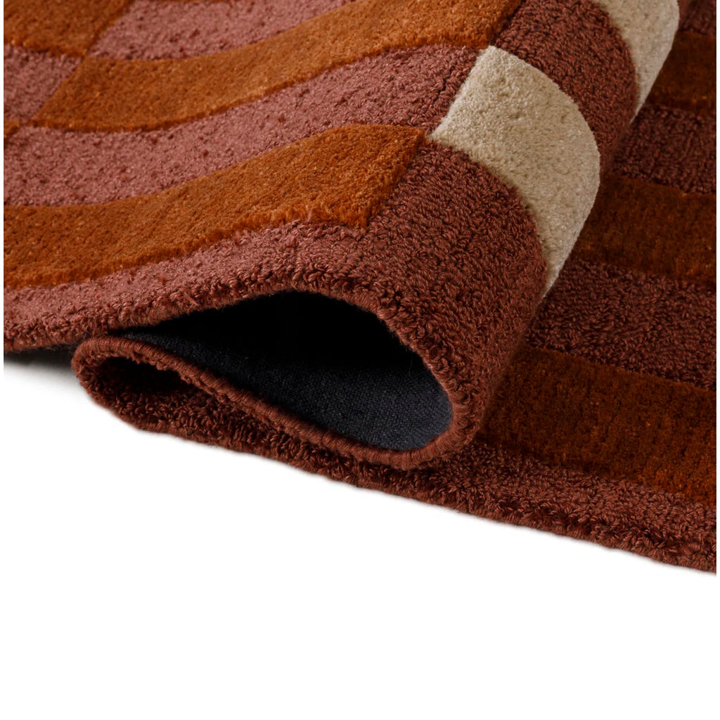 Terracotta Rhythm Wool Rug