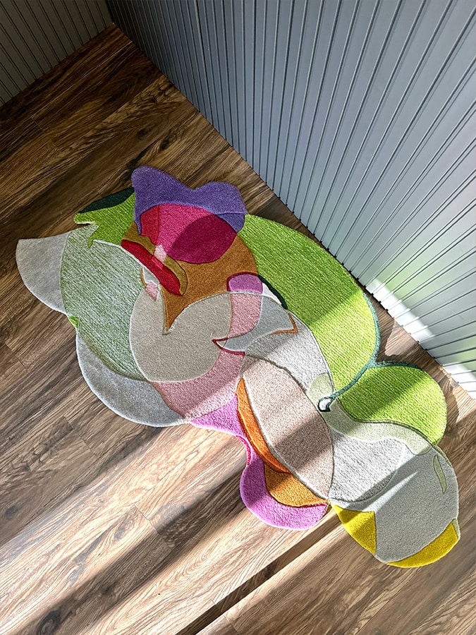 Modern Abstract Colorform Irregular Rug