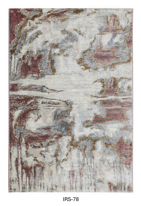 Abstract Rose Gold and Grey Area Rug
