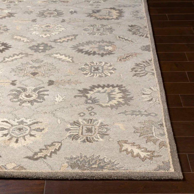 Luxurious Wool Floral Area Rug