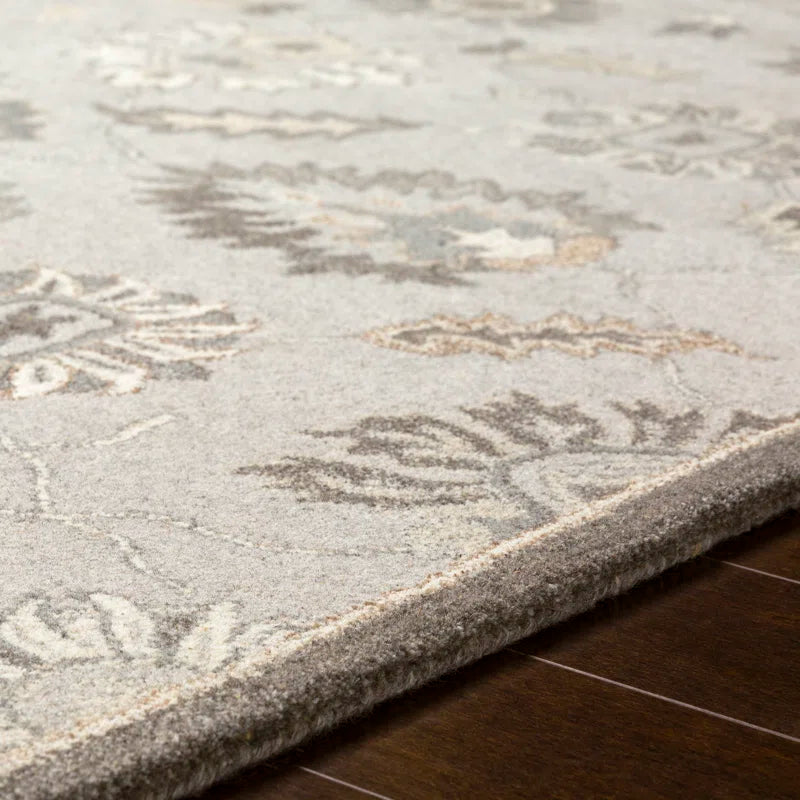 Luxurious Wool Floral Area Rug