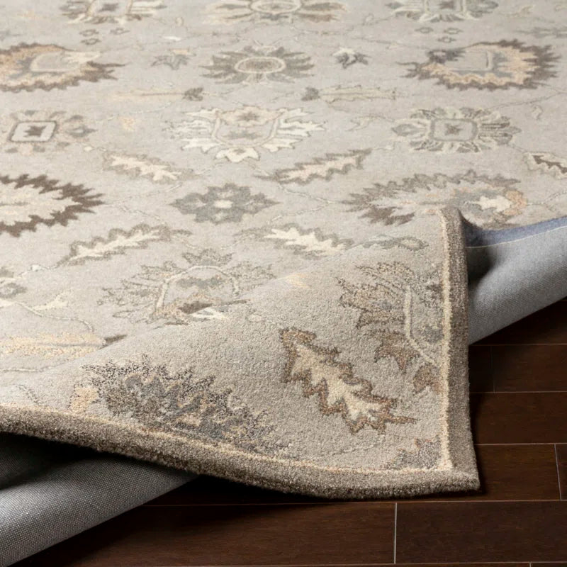 Luxurious Wool Floral Area Rug