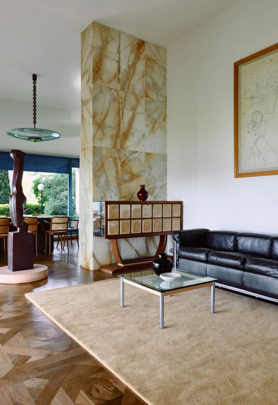 Plain Soft Beige Modern Wool Area Carpet