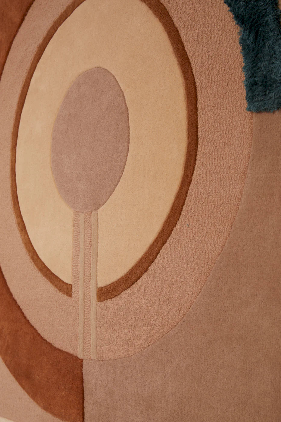 Warm Earth Tones  Asymmetrical Cutout Rug