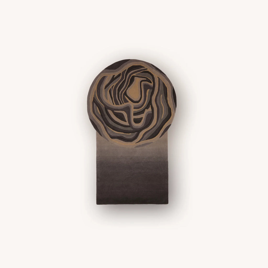 The Onyx & Sand Swirl Statement Rug