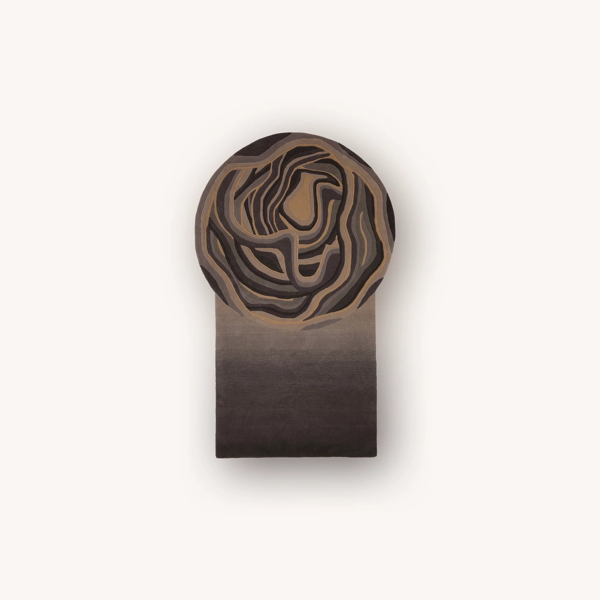 The Onyx & Sand Swirl Statement Rug