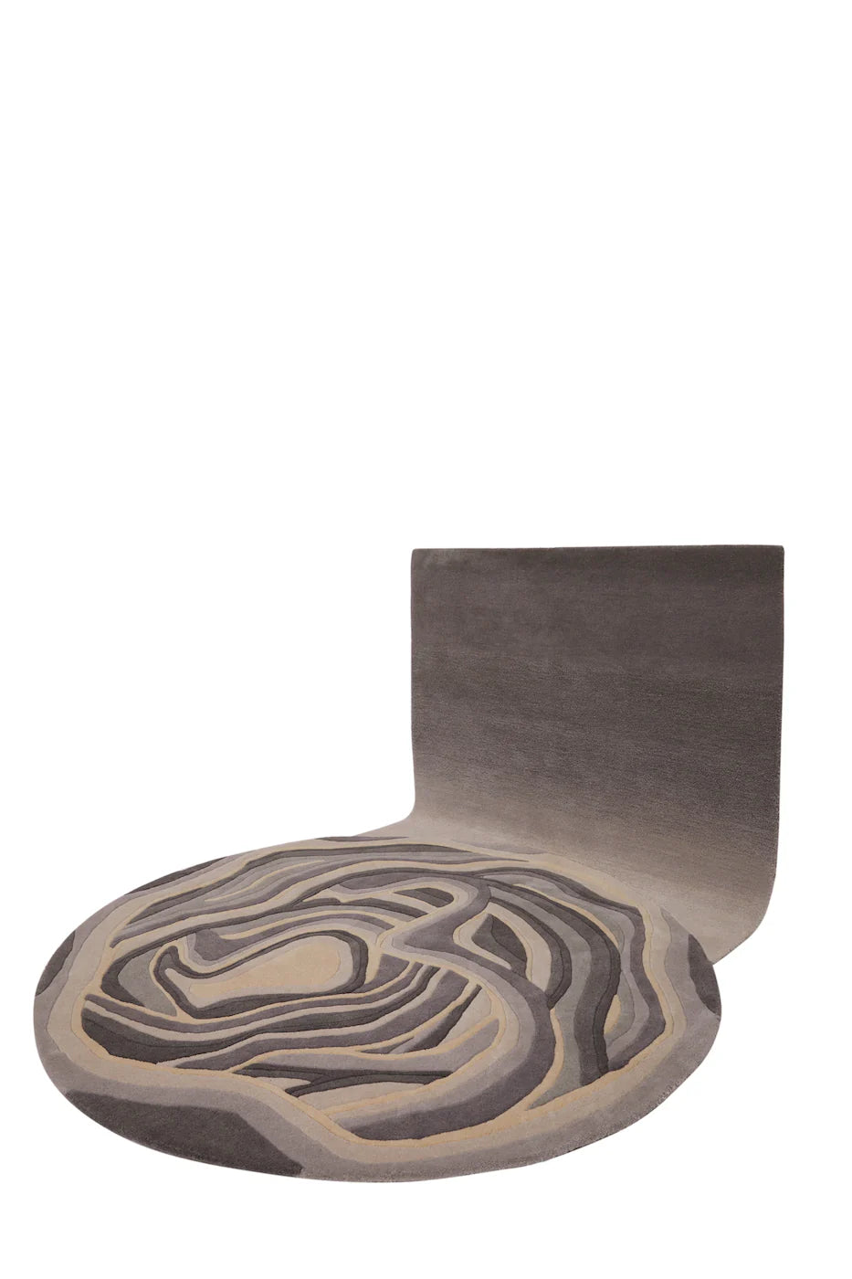 The Onyx & Sand Swirl Statement Rug