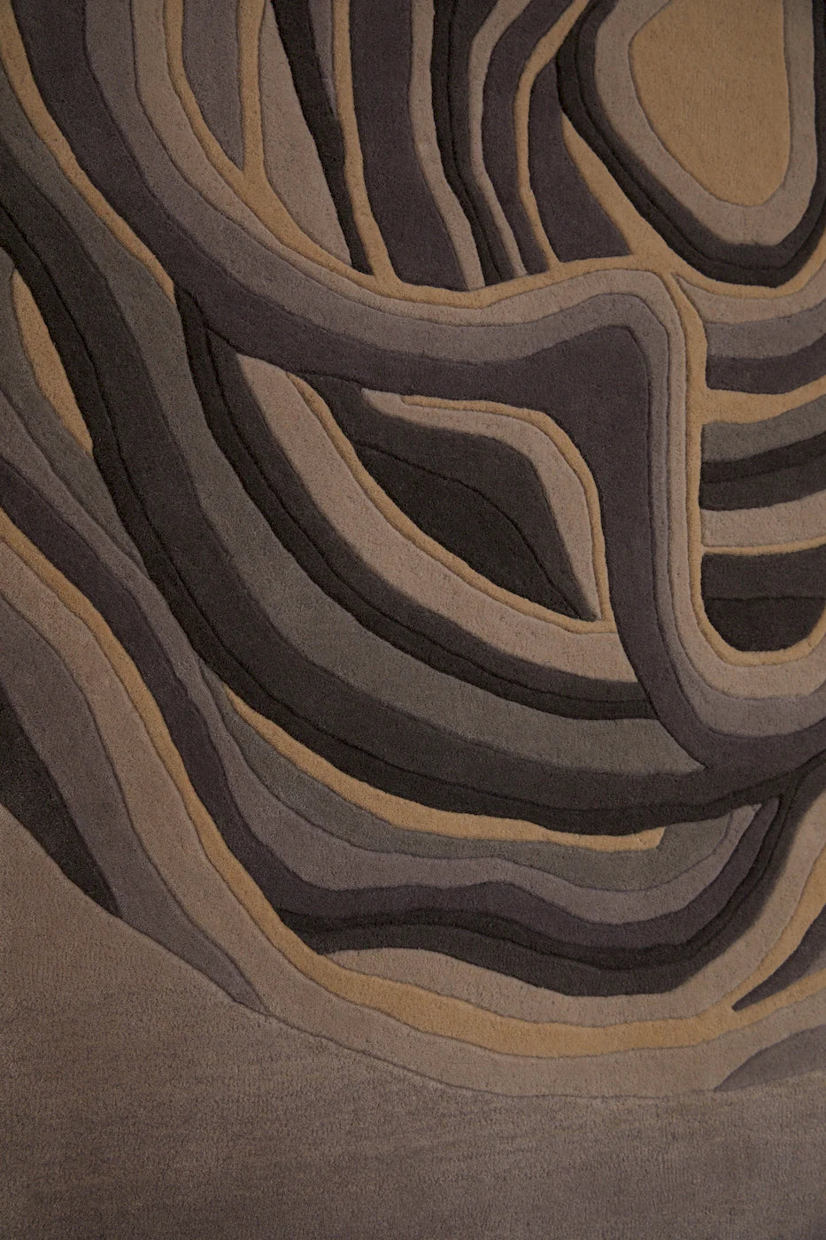 The Onyx & Sand Swirl Statement Rug