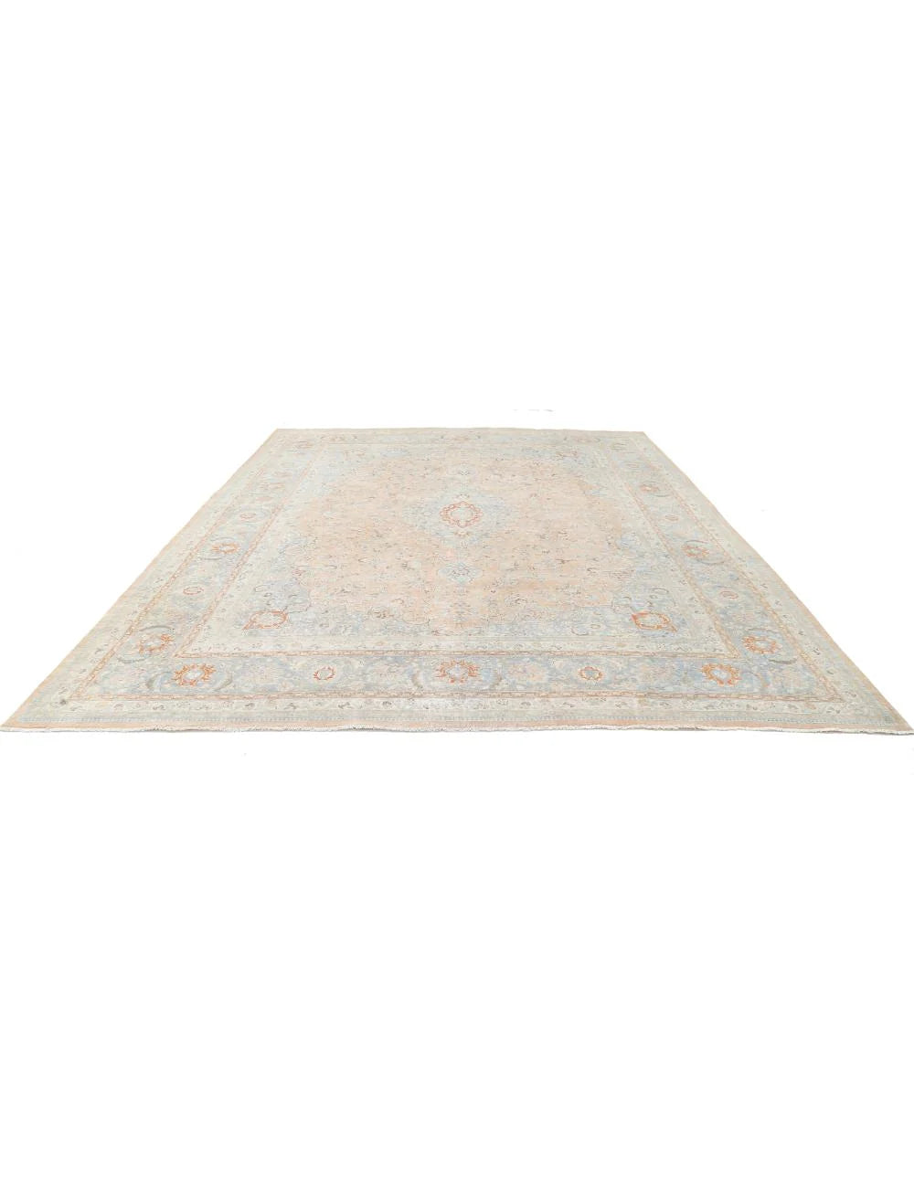 Muted Oushak Soft Peach Wool Rug