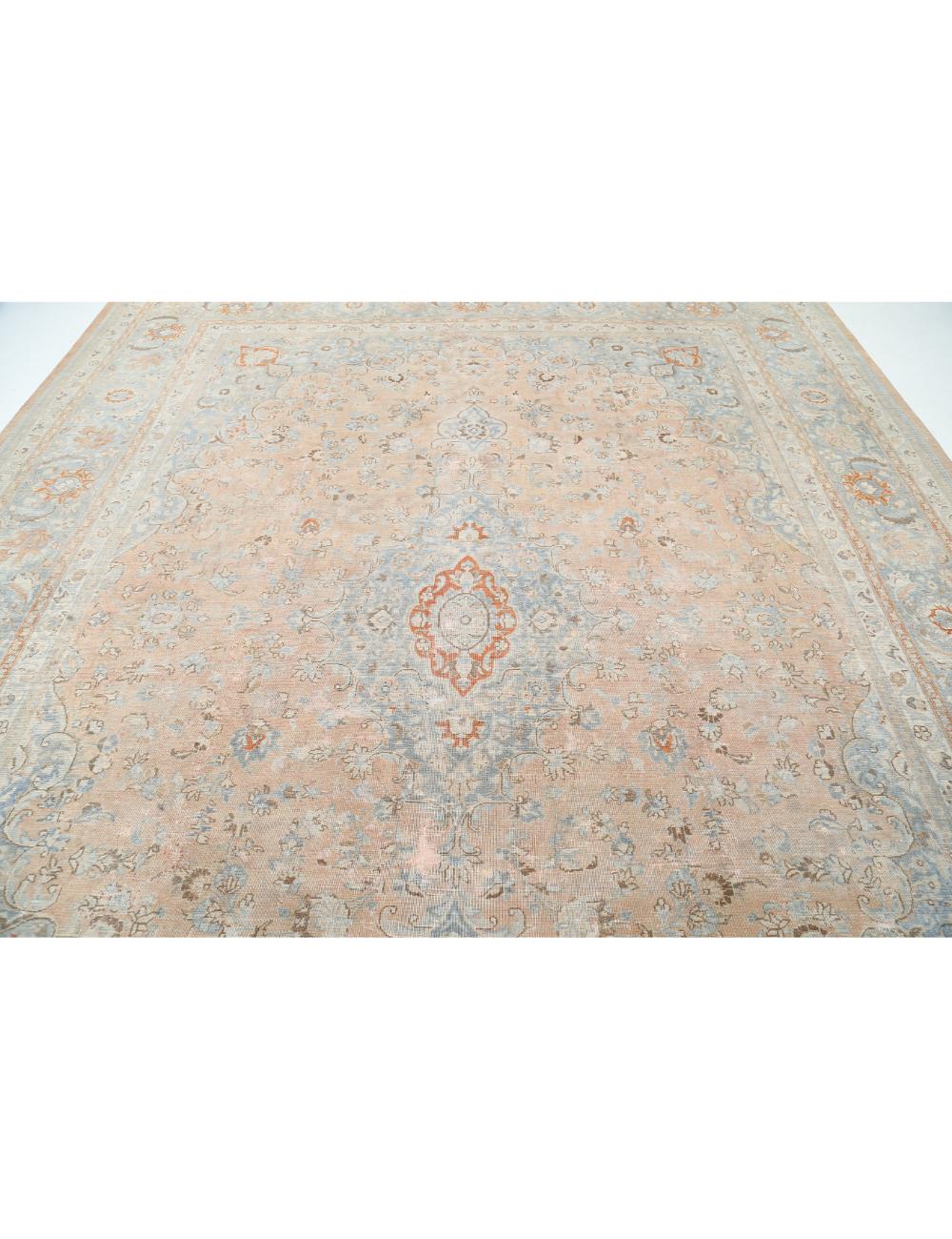 Muted Oushak Soft Peach Wool Rug