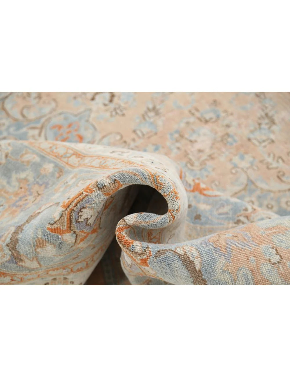Muted Oushak Soft Peach Wool Rug