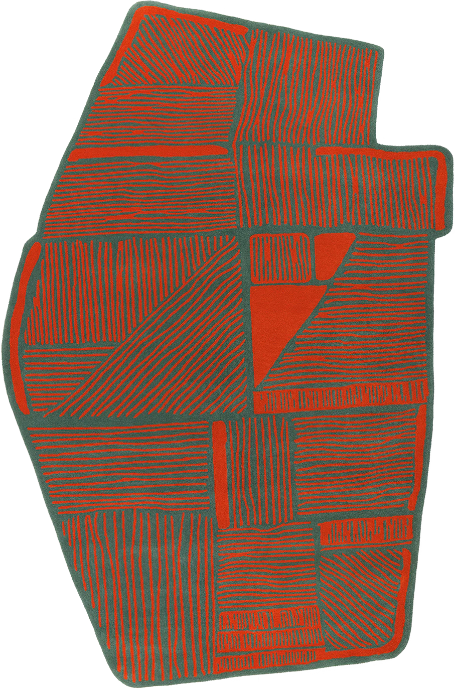 Designer Patchwork Wool Rug