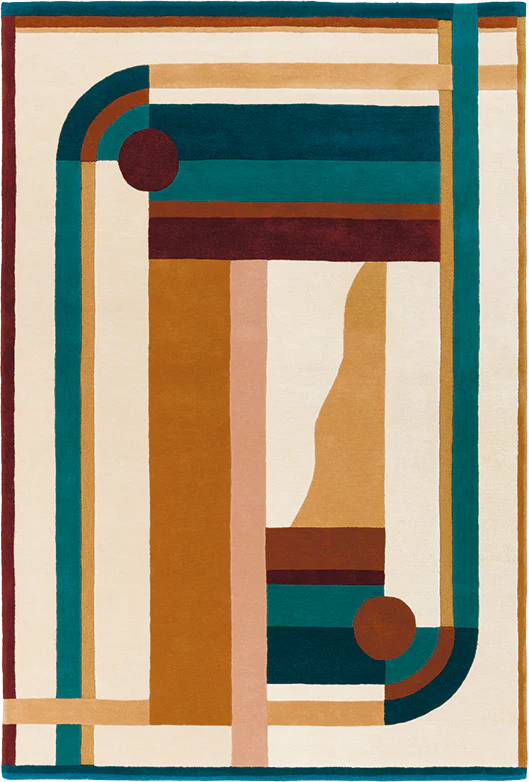 Premium Geometric Wool Carpet for Modern Interiors