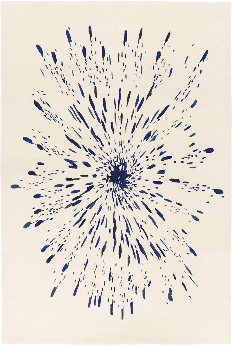 White Splash Art Carpet