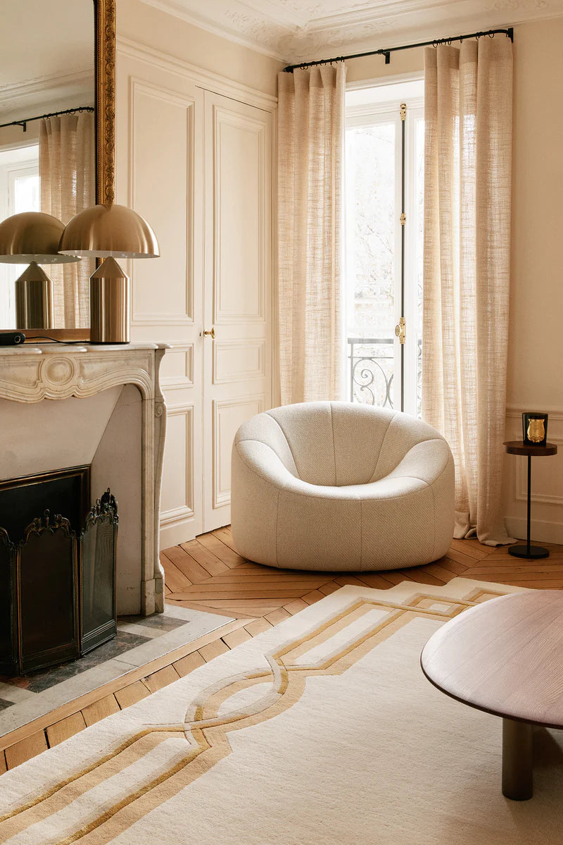 High-End Designer Carpet with Timeless Symmetry