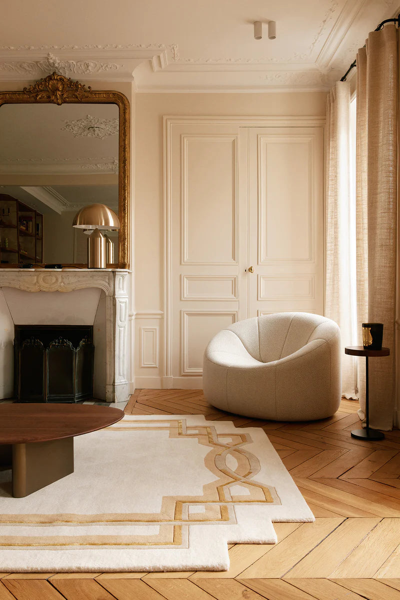 High-End Designer Carpet with Timeless Symmetry