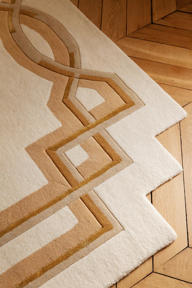 High-End Designer Carpet with Timeless Symmetry
