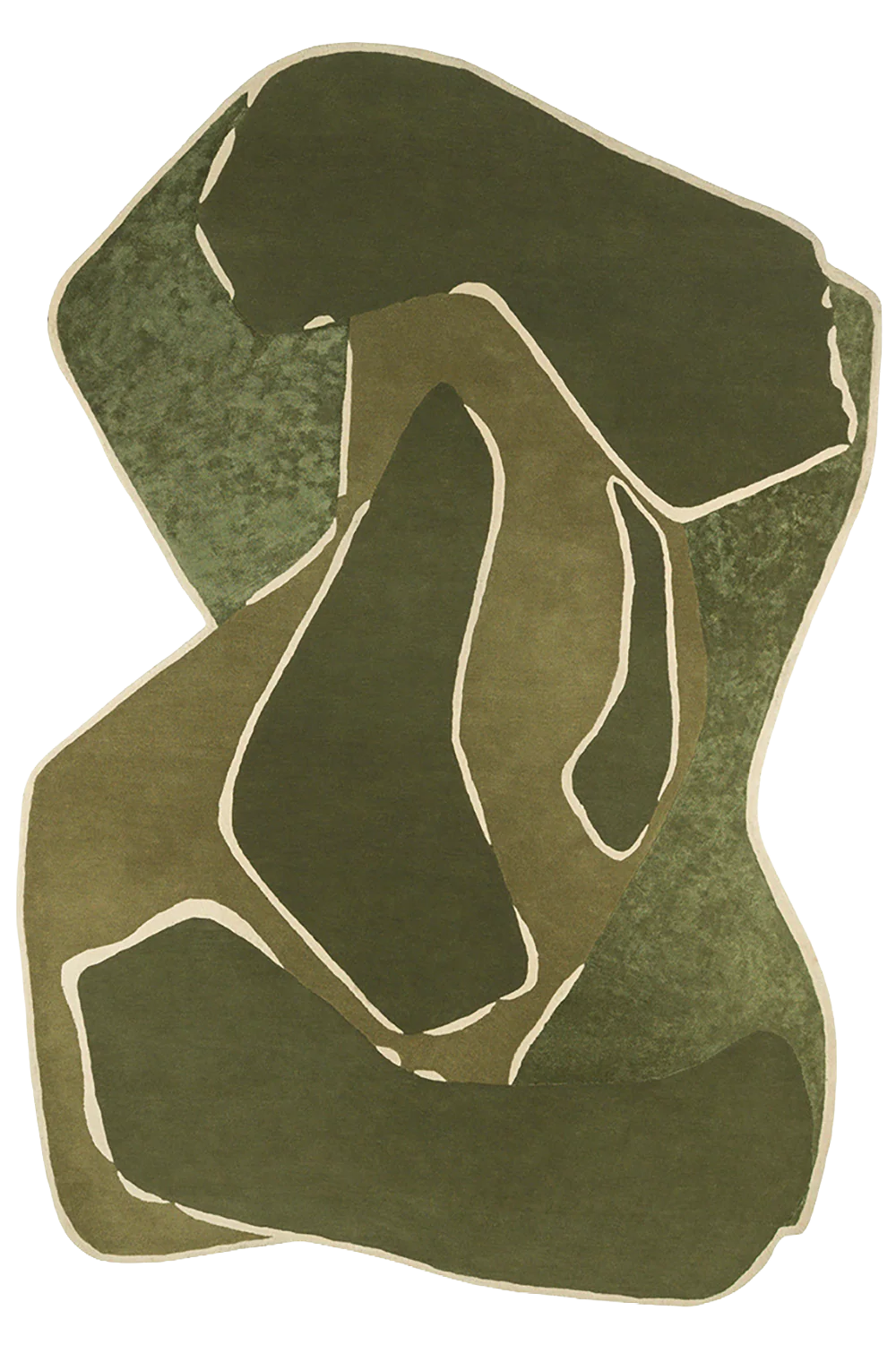 Modern Abstract Silhouette Wool Rug