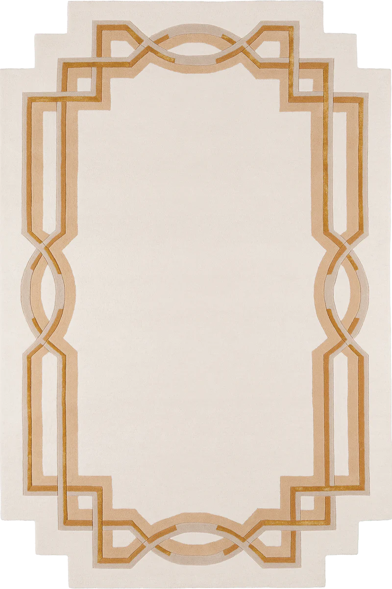 High-End Designer Carpet with Timeless Symmetry