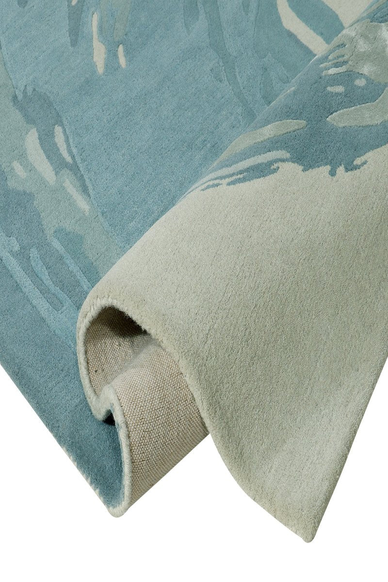 Ocean Swirl Contemporary Area Rug