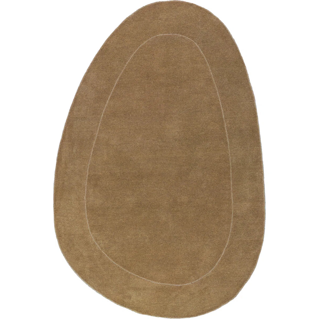 Earthy Bronze Curved Organic Rug