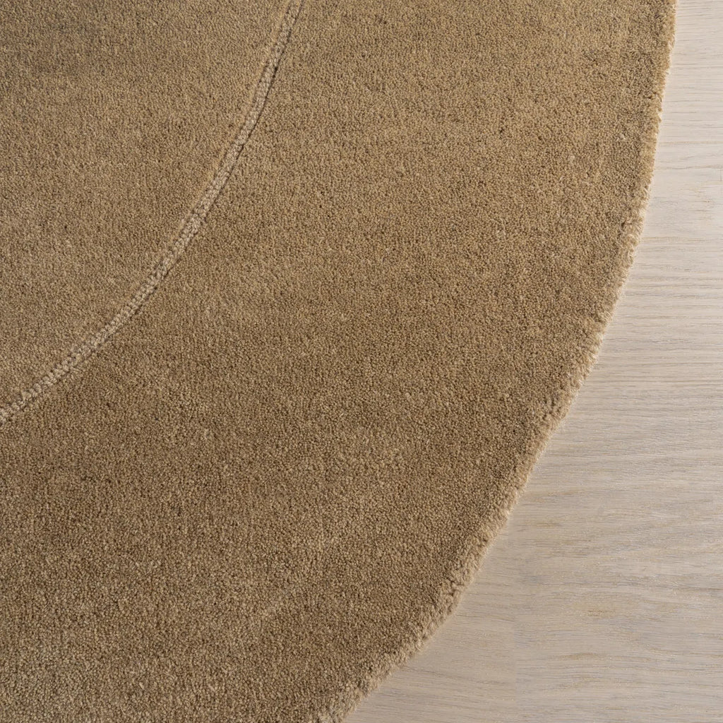 Earthy Bronze Curved Organic Rug