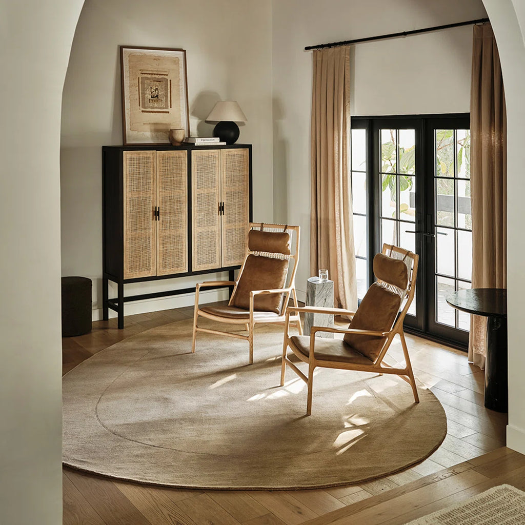 Earthy Bronze Curved Organic Rug