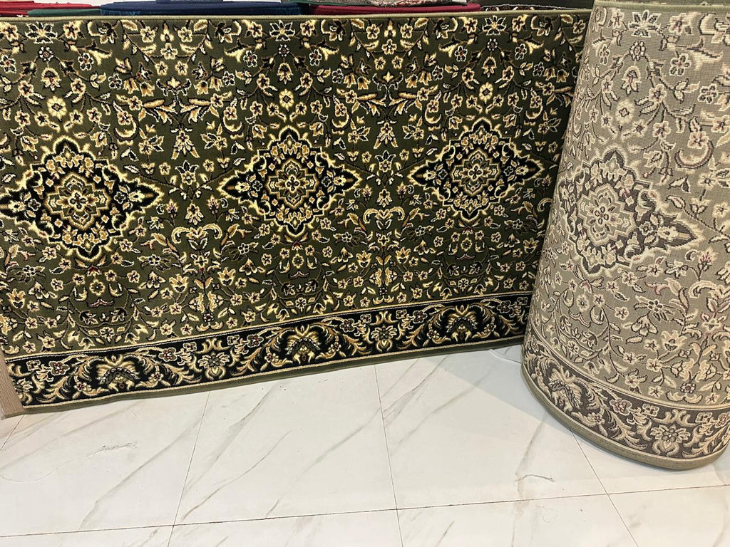 Traditional Olive Janamaz Carpet Prayer Mat