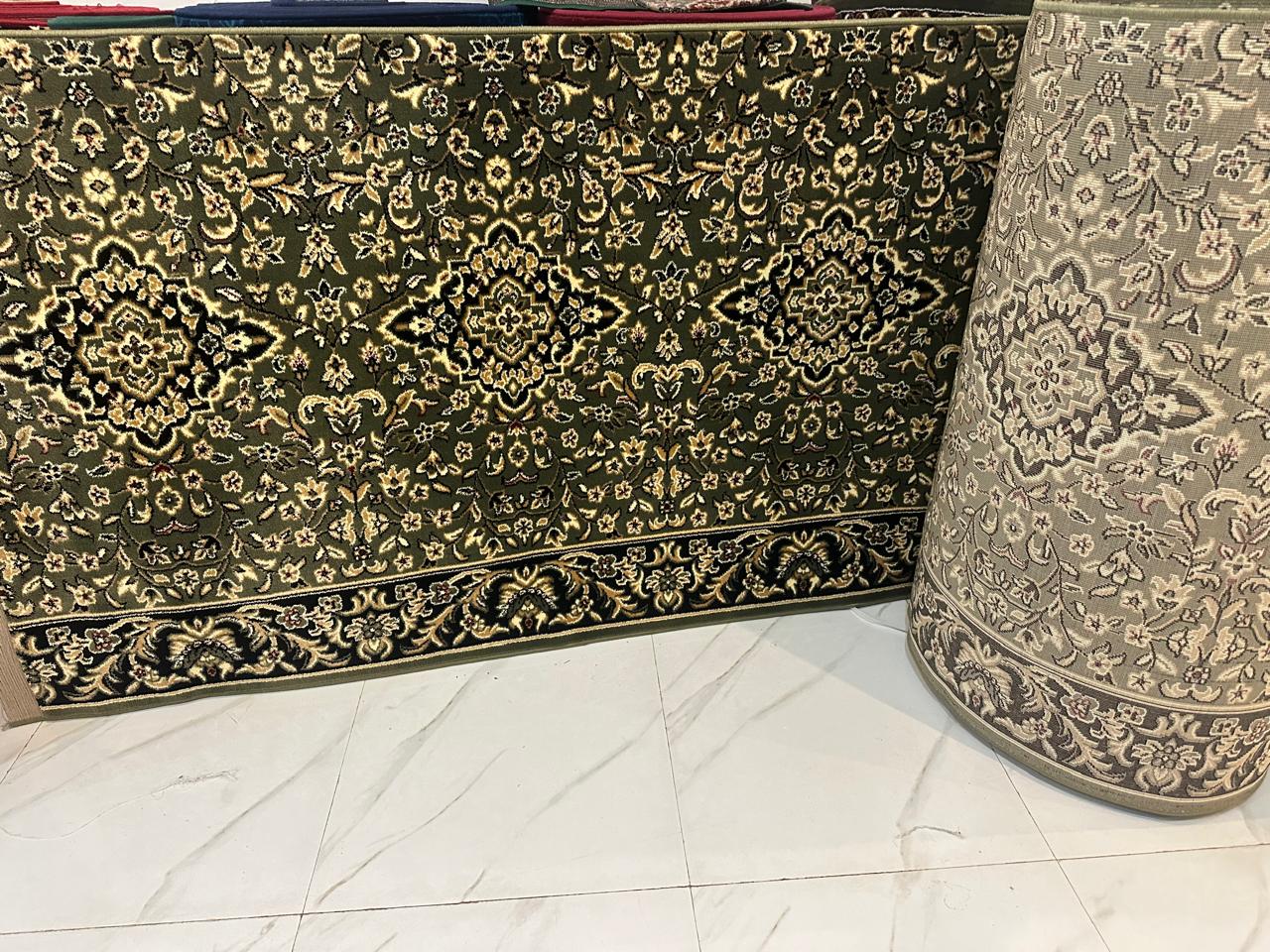 Traditional Olive Janamaz Carpet Prayer Mat