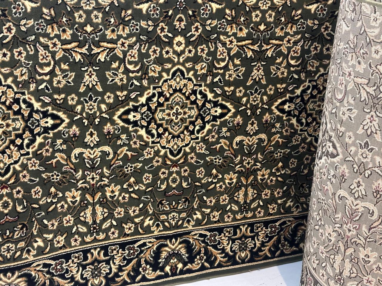 Traditional Olive Janamaz Carpet Prayer Mat