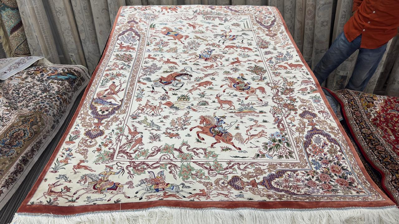 The Shah's Eternal Hunt Irani Carpet