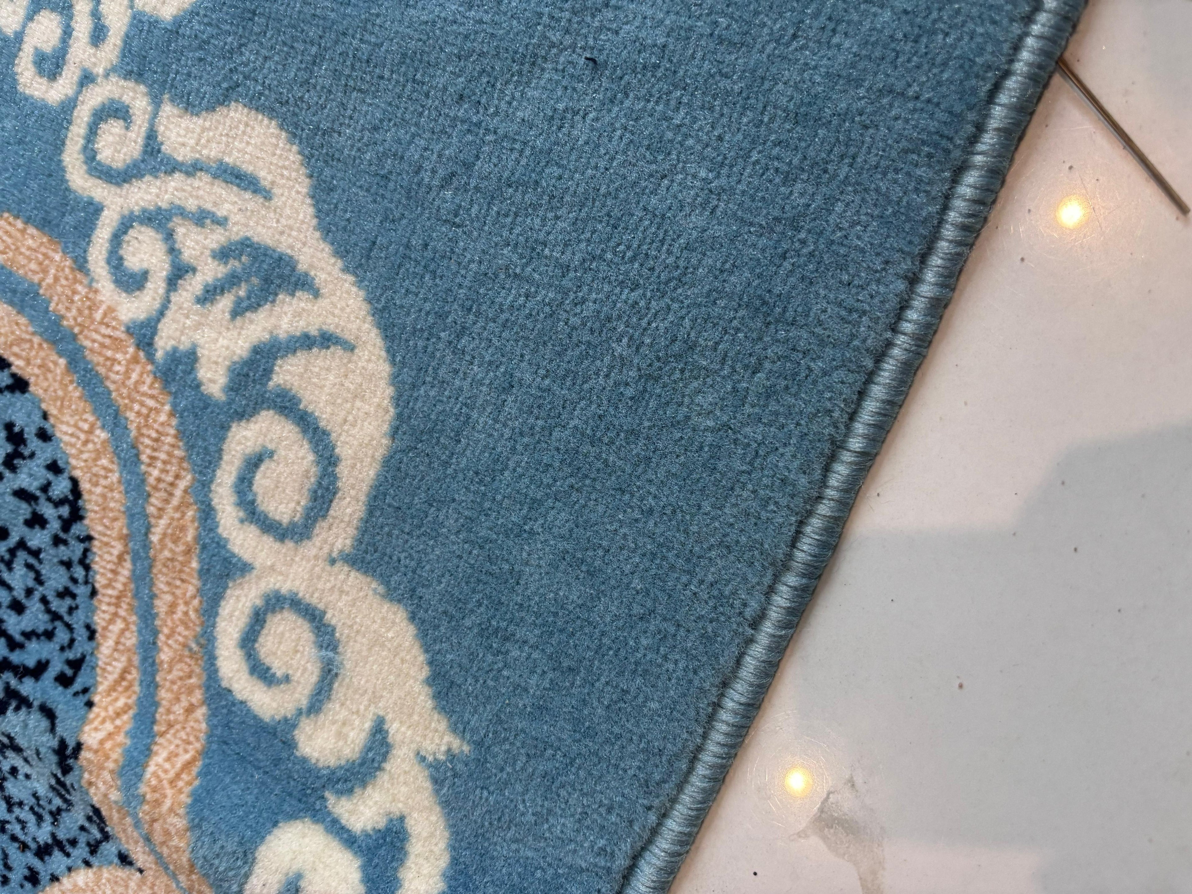Blue Mehrab Pattern Mosque Carpet