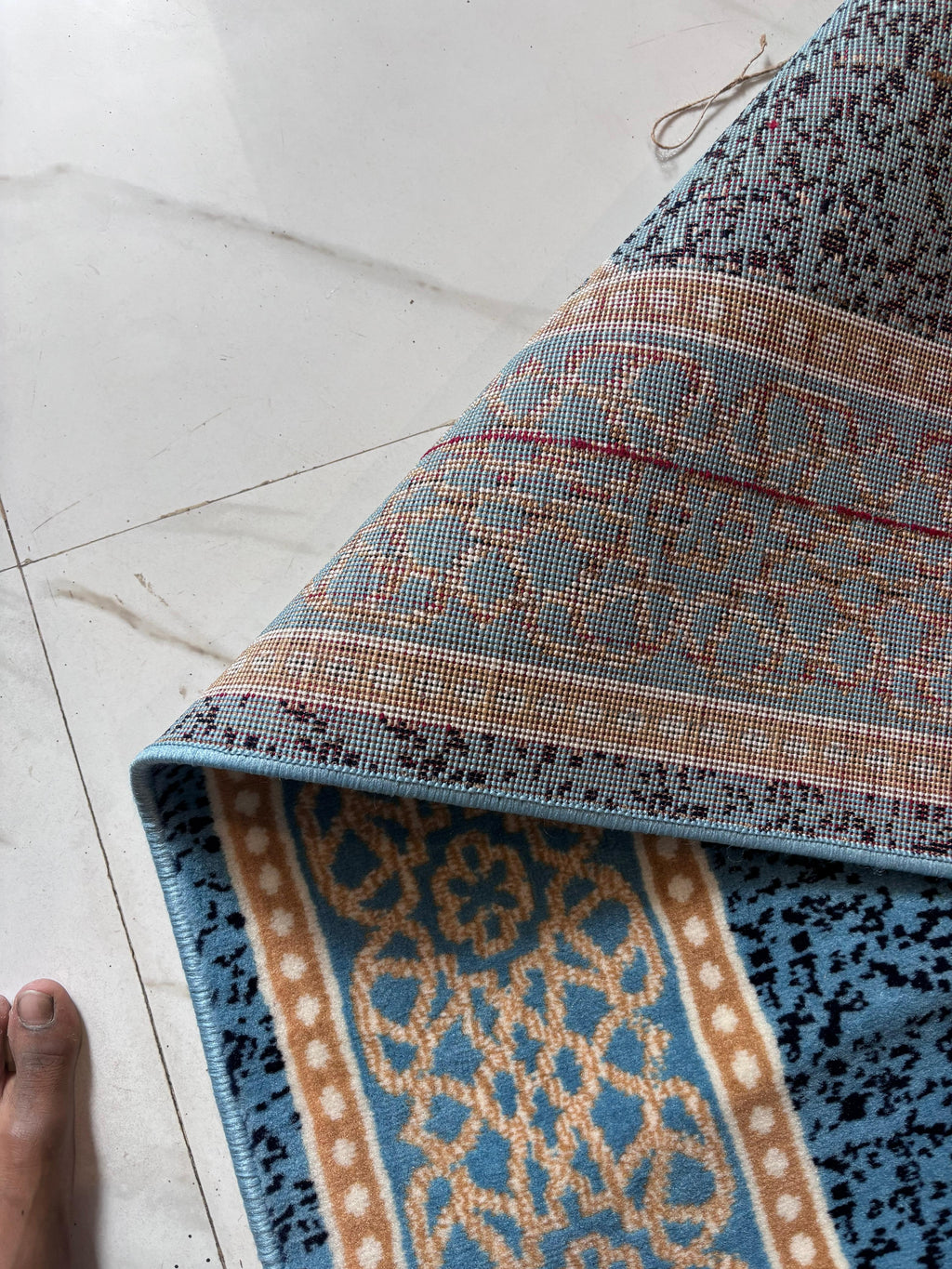 Blue Mehrab Pattern Mosque Carpet
