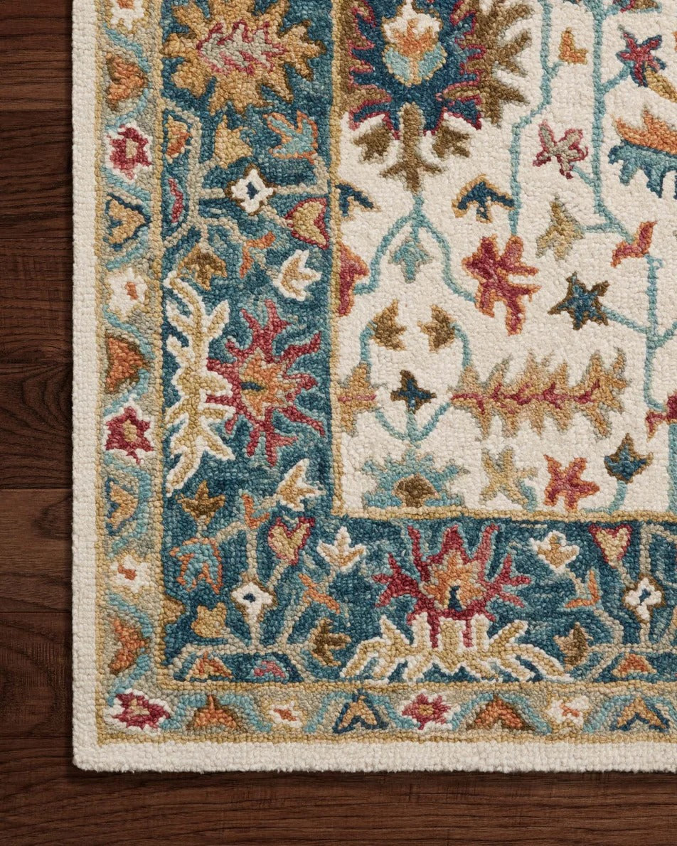 Ivory Sapphire Heritage Wool Rug