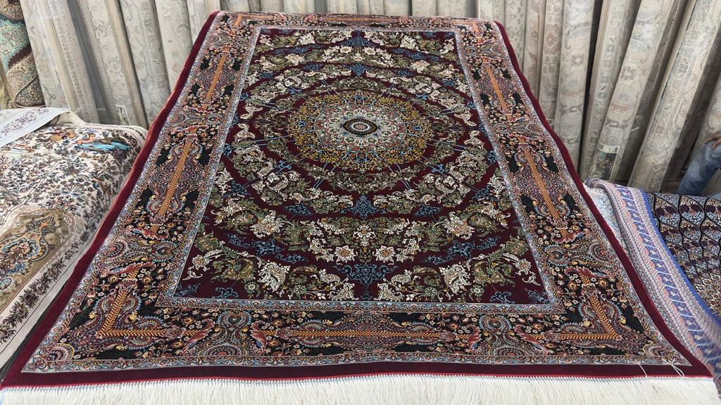 Regal Irani Maroon Garden Carpet